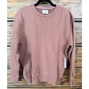AE77 Sweatshirt Mens Large Brown Crewneck Pullover A.Eagle 100% Cotton USA New